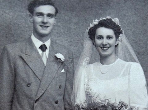 Wren Mabel Kidney. Mabel's wedding day 23 Sept 1949 - husband WWII vet Peter Kidney